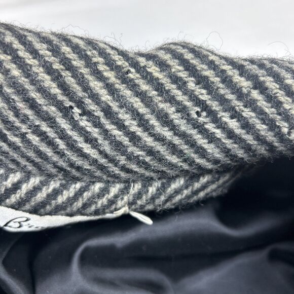Vintage Bromleigh Coat ILGWU Union Made Gray Stripe Scarf Pure Wool Small/Medium - Picture 14 of 16